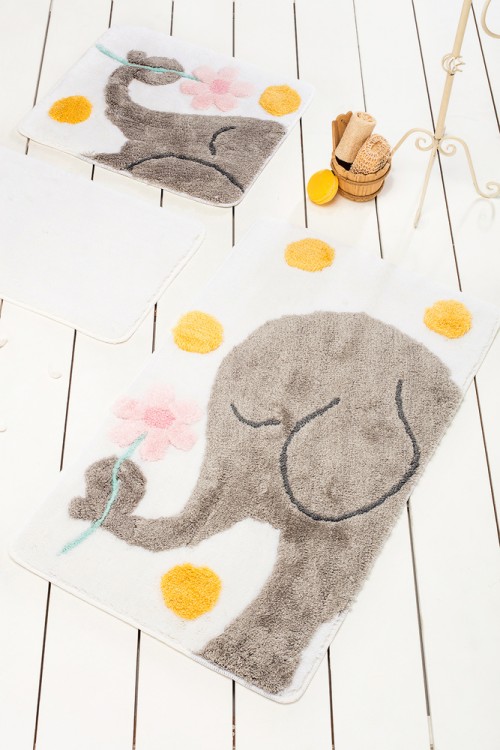 Коврик в ванную комнату Chilai Home Buyuk Fil Grey 60x100
