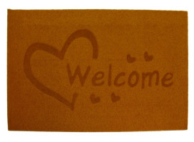 Коврик придверный IzziHome Parga Kahve Welcome Kalp 40x60