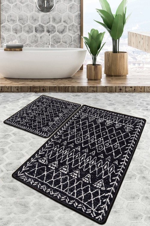 Набор ковриков в ванную комнату Chilai Home Soho Banyo Halisi Djt (60x100 + 50x60)