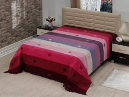 Плед хлопок/акрил Le Vele Royal Stripes Rainbow Purple 160x220