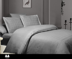 Постільний комплект сатин DELUXE First Choice DLX-736 Royce grey євро