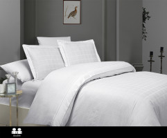 Постельный комплект сатин DELUXE First Choice DLX-735 Royce white евро