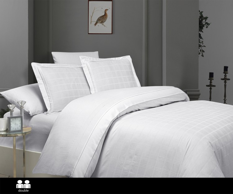 Постільний комплект сатин DELUXE First Choice DLX-735 Royce white євро