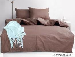 Комплект однотонного постельного белья ранфорс TAG Mahogany Rose