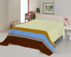 Плед хлопок/акрил Le Vele Royal Stripes Beige 160x220
