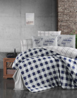 Постельный комплект ранфорс First Choice R-396 Edmon navy blue евро