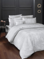 Постельное белье с кружевом First Choice V.I.P Moon Light Buhara beyaz евро