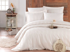 Постельное белье Hobby Exclusive Sateen Diamond Wafel Krem кремовый евро