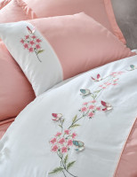Постельное белье с 3D вышивкой Cotton Box Sante pudra евро