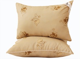 Подушка Tag tekstil искусственный лебяжий пух Camel 70x70