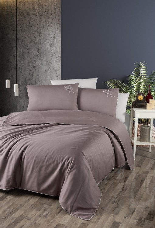 Постельное белье сатин де люкс First Choice Timeless lilac евро