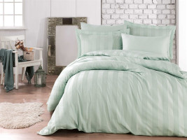 Постельное белье Hobby Exclusive Sateen Diamond Wafel Su Yesili мятный евро