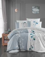 Постельный комплект ранфорс First Choice R-366 Camelia grey евро