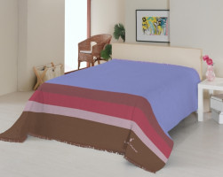 Плед хлопок/акрил Le Vele Royal Stripes Blue 220x240