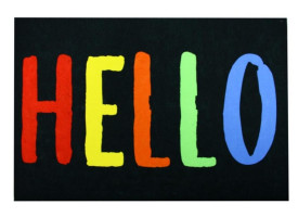 Коврик придверный IzziHome Peppina Renkli Hello 40x60