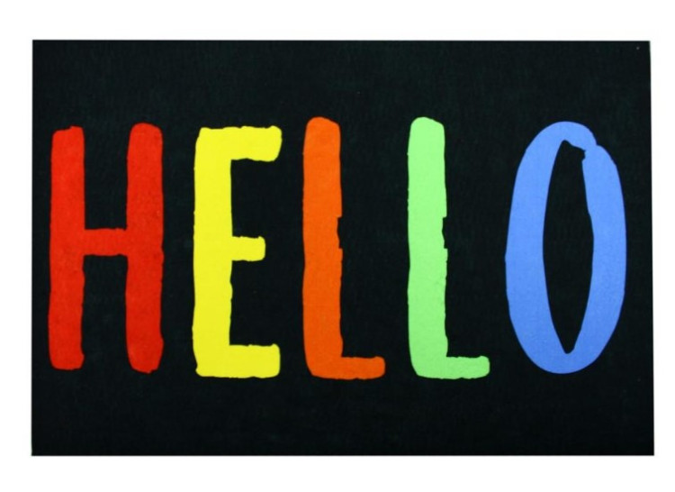 Коврик придверный IzziHome Peppina Renkli Hello 40x60
