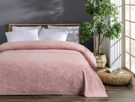 Махровая простынь Uniko Crown Home жаккард Pembe 220x240