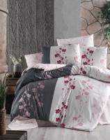 Постельный комплект ранфорс First Choice R-371 Camelia anthracite евро
