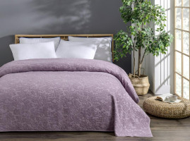 Махровая простынь Uniko Crown Home жаккард Lilac 220x240