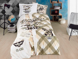 Постельное белье Poplin Hobby Sky Force зеленый полуторный