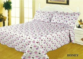 Покрывало стеганое с наволочками Dophia 220х250 Ibiza Honey