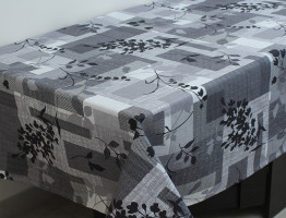 Скатерть кухонная Tag tekstil Ветка серая 180x220