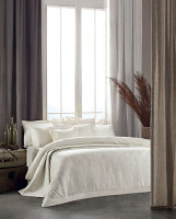 Двоспальний King Size комплект Valeron Liciang Cream Жаккард