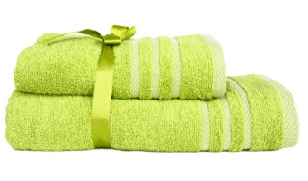Набор махровых полотенец IzziHome Rubin Stripe2 pistachio 50x90 и 70x130