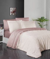 Постельный комплект First Choice S-411 Serenity ivory & powder евро