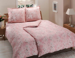 Постельное белье сатин Delux TAC Shadow Pink семейный